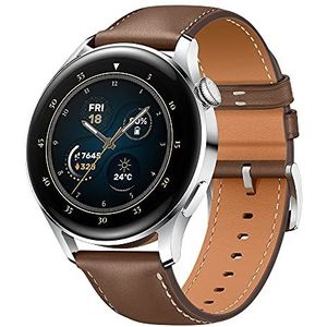 HUAWEI Watch 3 Pro - Mobiel Bellen met eSIM - Continue Gezondheidsmonitoring - Tot 3 Weken Batterijduur - Online Muziek - 100+ Sportmodi - Brown Leather