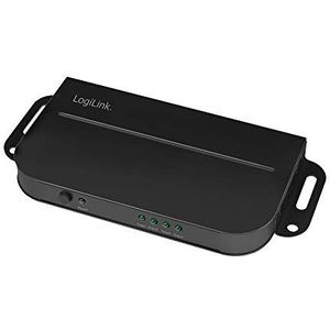 LogiLink CV0143 - Ultra Slim HD 4K Pro Splitter, 1 HDMI-ingang op 4 HMDI-uitgangen met HDCP 2.2 en met montagebeugel