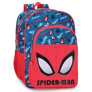 Joumma Marvel Spiderman authentieke schoolrugzak, geschikt voor trolley, rood, 30 x 40 x 13 cm, polyester, 15,6 l, rood, schoolrugzak, geschikt voor trolley, Rood, Schoolrugzak aanpasbaar aan trolley