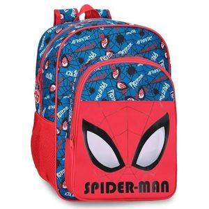 Joumma Marvel Spiderman Authentic Sac à dos scolaire adaptable au chariot rouge 30 x 40 x 13 cm Polyester 15,6 L, rouge, Sac à dos scolaire adaptable au chariot
