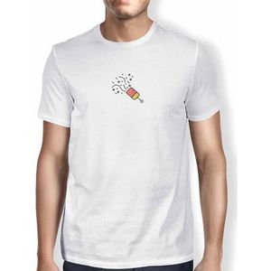 Green Fish T-shirt pour homme, Blanc., XL