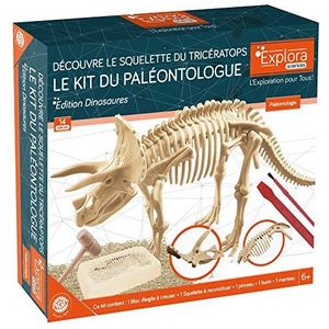EXPLORA - Triceratops – paleontoloog set – 039399 – graafpleister – dinosaurussen – ontdekkingsset – spel voor kinderen – wetenschapper – educatief – avontuur – speels – speelgoed – vanaf 6 jaar