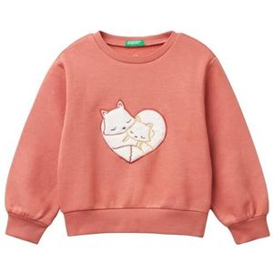 United Colors of Benetton Sweat à capuche pour filles et filles, rouge, 4 ans