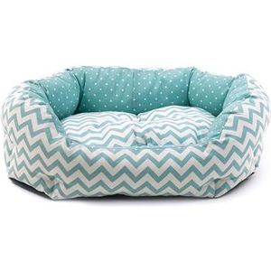 Record - Prime Nanne hondenhok voor puppy's. Zacht en comfortabel gevoerd puppybed voor honden en katten, kussen voor honden en katten |XS -50 x 45 x 18 cm, aquamarijn