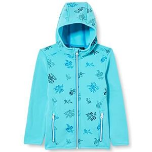 Cmp Elastische fleece hoodie voor meisjes, turquoise, danube, 116 cm, turquoise en danube