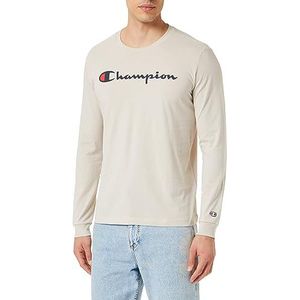 Champion Legacy American Classics L-s Crewneck T-shirt met lange mouwen voor heren, Argento grijs