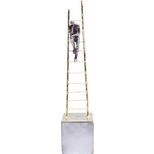 Kare Elements Climbing Man decoratief object, 40,5 cm, goudkleurig