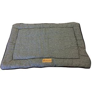 Ellie-Bo Omkeerbaar tapijt van tweed en zwart van imitatiebont voor grote 91,4 cm, hond, puppy's, kooien en kisten