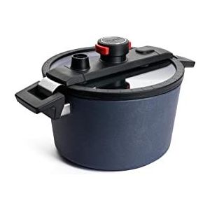 Woll Active Lite steelpan met deksel Active-Lite en siliconen inzet, Ø 24 cm, hoogte 13,5 cm, 5 liter, met 2 handgrepen aan de zijkant, inductief, geschikt voor alle warmtebronnen, aluminium, antraciet