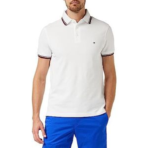 Tommy Hilfiger Rwb 1985 poloshirt, smal, met kant, Wit.