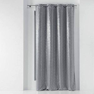 douceur d'intérieur Oogjesgordijn, 135 x 240 cm, ondoorzichtig, bedrukt, metallic, grijs/zilver