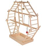 Trixie Houten speelplaats met ladders voor parkieten en kanaries, 44 × 44 × 16 cm