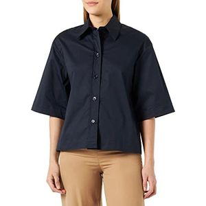 Seidensticker Regular Fit blouse met korte mouwen, damesblouse, Donkerblauw