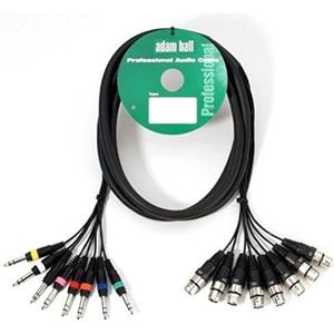 Adam Hall Cables KMCO5XMPPM38 multicore-kabel (8 x XLR mannelijk op 8 x 6,3 mm jack, stereo, 5 m)