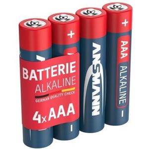 ANSMANN Red Alkaline Micro AAA LR03 Longlife alkaline batterijen, 4 stuks