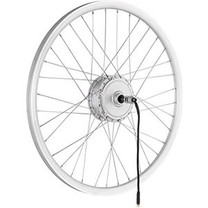 windmeile | E-bike achterwielnaafmotor, ingeschakeld, zilver, 26 inch, 36 V/250 W, E-bike, elektrische fiets, pedelec
