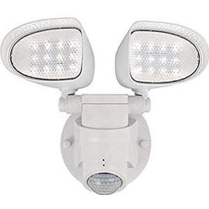 Westinghouse Lighting 63642 LED-wandlamp voor buiten, 17,5 watt, traditionele 2 lampen, wit, gematteerde lens