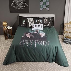 BELUM - Harry Potter microvezel dekbedovertrek voor bed van 80 cm - Productafmetingen: (140 x 200 cm) - Model: Death Eaters
