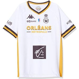 Orléans Loiret Orleans Officieel thuisshirt 2019-2020 basketbalshirt voor kinderen, Wit.