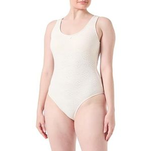 Emporio Armani Maillots de bain une pièce en dentelle Sangallo pour femme, Écru, M