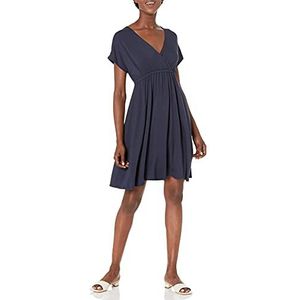Amazon Essentials Dames surplice jurk (verkrijgbaar in grote maten), marineblauw, XS