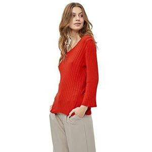 DESIRES Dames trui 3/4 mouw Hot Red XL, Helder rood