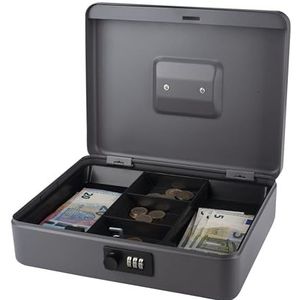 PAVO 8014408 12 inch Cash Box met Combinatie Lock - Donkergrijs