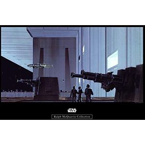 Komar Star Wars Classic RMQ Death Star Hangar Wanddecoratie, zonder lijst, WB131-50 x 40, 50 x 40 cm (breedte x hoogte)