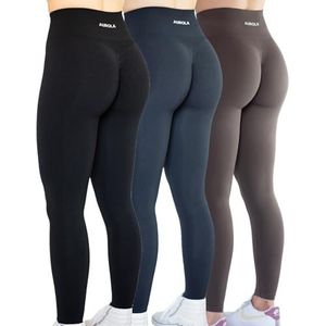 AUROLA Aurola Intensify Leggings Dames, Pack (zwart + zwart gemêleerd + bruin), S