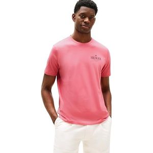 Tommy Hilfiger Hilfiger Stack TEE MW0MW39355 S/S T-Shirt pour homme, rose (Vintage Rosy), S, Rose (rose vintage), S