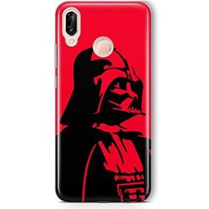 Originele en officieel gelicentieerde Star Wars Darth Vader beschermhoes voor Huawei P20 Lite perfect aan de vorm van de smartphone, siliconen case