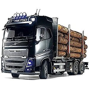 TAMIYA 56360 - 1:14 RC Volvo FH16 houten transporter, RC vrachtwagen, afstandsbediening vrachtwagen, modelbouw, schaal 1:14, kit, vrachtwagen, hobby, knutselen, model, montage