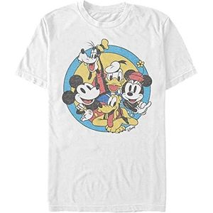 Disney Mickey Original Buddies Organic T-shirt met korte mouwen, uniseks, wit, L, Weiss