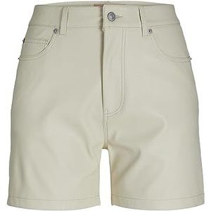 Jack & Jones Jjxx Jxkenya damesshort van kunstleer met zeemralen – Details: mat, XS, Zeeparel, details: mat