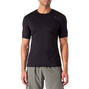 Champion C-tech outdoor-T-shirt voor heren, korte mouwen, zwart.