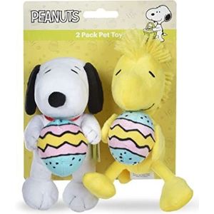 Peanuts for Pets Snoopy & Woodstock Spring AST pluche speelgoed Pasen 15,2 cm | hondenspeelgoed pinda's, snoopy en woodstock met paaseieren | paascadeaus voor honden | Snoopy speelgoed voor honden FF16988