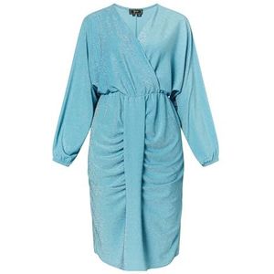 SASHIMA Robe de soirée pour femme avec fil brillant, aqua, S