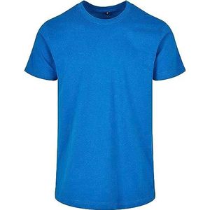 Build Your Brand Basic ronde hals T-shirt voor heren, Kobalt Blauw
