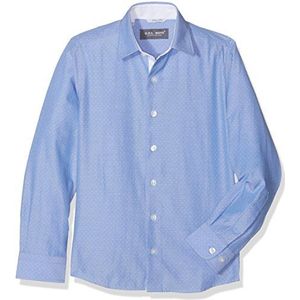 Gol Kent kraag, Slimfit overhemden voor jongens, blauw (10), 140, blauw (10)