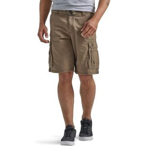 Lee Men's New Belted Wyoming Cargo Short, Breen, 32