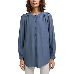 ESPRIT Lange blouse met Lenzing™ EcoVero, blauwgrijs.