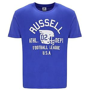 RUSSELL ATHLETIC T-shirt à col rond Center-s/S pour homme, bleu vif, S