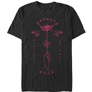 Disney Malefic Unisex Mistress of Evil Growing Wild Rose Organic T-shirt met korte mouwen, zwart, S, SCHWARZ