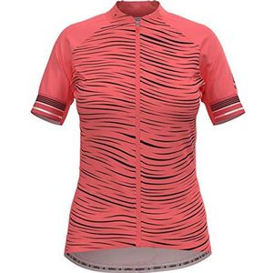 Odlo Zeroweight T-shirt voor dames, met opstaande kraag en ritssluiting, siesta ss21 graphics