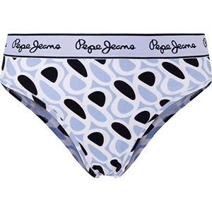 Pepe Jeans P Print Brazilian sous-vêtement de Style Bikini, Bleu (Navy), XL Femme