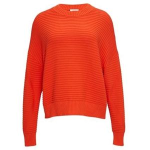 s.Oliver Pull en tricot surdimensionné avec détails structurés, Orange, 46