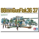 1:35 Tamiya 35017 German Flak 8,8 Kanone with Motorcycle Plastic Modelbouwpakket