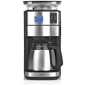 BEEM FRESH-Aroma-Perfect II Filterkoffiezetapparaat met molen - Thermo | roestvrij staal | thermocan | 24 uur timer | 1000 W | 180 g bonenreservoir 03958