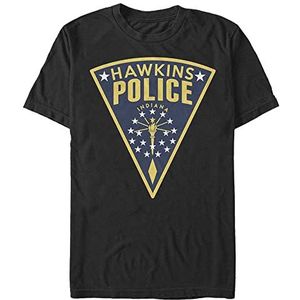 Stranger Things Hawkins Police Seal T-Shirt À Manches Courtes Homme, Noir, L