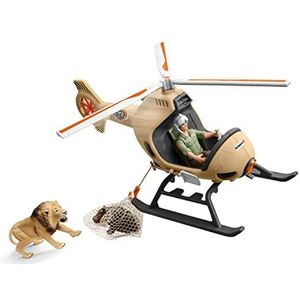 Schleich - Playset helikopter voor dierenredding, Wild Life 42476, meerkleurig